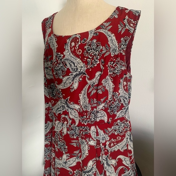 ModCloth Yellow Star Fit n Flare Sleeveless Paisley Dress 1X - Picture 14 of 15